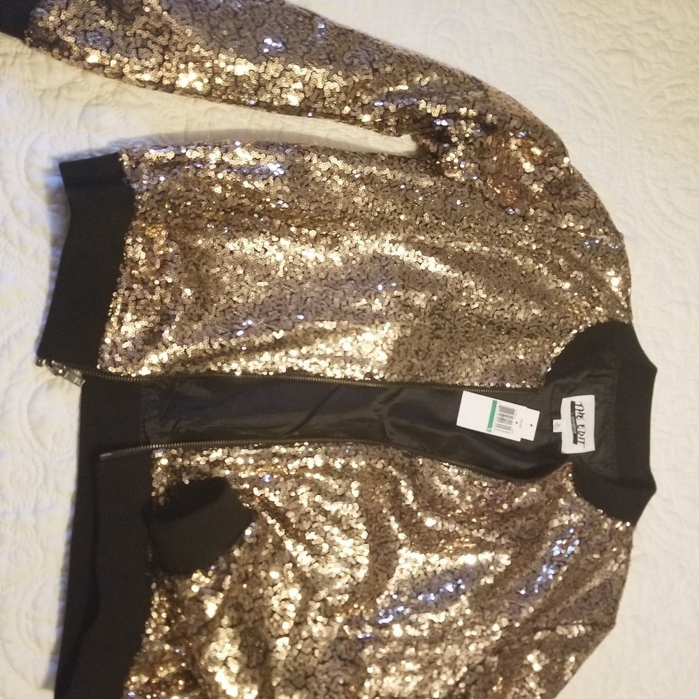 Sequin bomber jacket